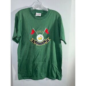 Vintage single stitch Masters green embroidered tshirt size small Crable sports